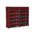 Scarpiera in Tessuto Portatile - Organizer per 36 Paia con Cerniere