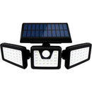 Confezione Lampada Solare LED da Esterno con 3 Teste + Torcia Frontale LED con Batteria Ricaricabile, Sensore di Movimento