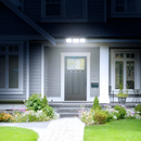 Confezione Lampada Solare LED da Esterno con 3 Teste + Torcia Frontale LED con Batteria Ricaricabile, Sensore di Movimento