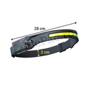 Confezione Lampada Solare LED da Esterno con 3 Teste + Torcia Frontale LED con Batteria Ricaricabile, Sensore di Movimento