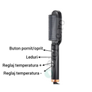 Spazzola Elettrica Professionale per Lisciare i Capelli - 2 in 1 Lisciatura e Ondulazione