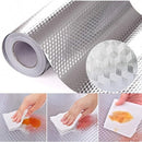 Pellicola Adesiva Argentata Cucina 60x300cm - Resistente al Calore e all'Acqua