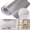 Pellicola Adesiva Argentata Cucina 60x300cm - Resistente al Calore e all'Acqua