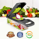 Grattugia Multifunzione per Frutta e Verdura - Set 12 Pezzi con Paramano