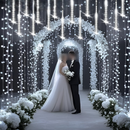Luci a Frange LED a Ghiaccioli con Effetto Neve – Luce Bianca Fredda per Interni ed Esterni