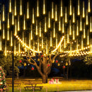 Luci a Frange LED Ghiaccioli con Effetto Neve Cadente – Luce Bianca Calda per Interni ed Esterni