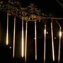 Luci a Frange LED Ghiaccioli con Effetto Neve Cadente – Luce Bianca Calda per Interni ed Esterni