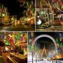 Luci a Frange LED Ghiaccioli con Effetto Neve Cadente – Multicolore, Interno/Esterno