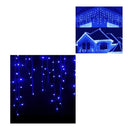 Luci a Frange LED da Esterno 12m Blu – 300 LED, 8 Giochi di Luce