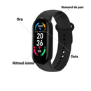 Braccialetto Fitness Intelligente M6 - Monitor di Attività con Frequenza Cardiaca e Meteo sul Display