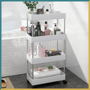 Carrello portaoggetti mobile con 4 ripiani e ruote per bagno e cucina - La soluzione perfetta per riporre