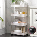Carrello portaoggetti mobile con 4 ripiani e ruote per bagno e cucina - La soluzione perfetta per riporre