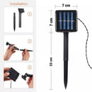 Luci di Natale Solari 100 LED Blu 10m – Esterno IP44, Nessun Consumo Elettrico