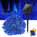 Luci di Natale Solari 100 LED Blu 10m – Esterno IP44, Nessun Consumo Elettrico