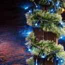 Luci di Natale Solari 100 LED Blu 10m – Esterno IP44, Nessun Consumo Elettrico