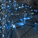 Luci di Natale Solari 100 LED Blu 10m – Esterno IP44, Nessun Consumo Elettrico