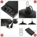 Set 2 Lampade Solari LED con Paralume in Metallo e Telecomando - Illuminazione Esterna/Interna