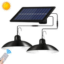 Set 2 Lampade Solari LED con Paralume in Metallo e Telecomando - Illuminazione Esterna/Interna