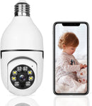 Telecamera WiFi a Lampadina 355° Full HD con Angolo Panoramico, Sensore di Movimento e Funzione Audio Bidirezionale