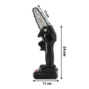 Mini Motosega Elettrica a Batteria 4 pollici - Set Completo con 2 Batterie + 1 Catena di Ricambio