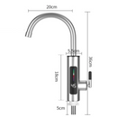 Rubinetto Elettrico Istantaneo in Acciaio Inox 3000W - Acqua Calda in Pochi Secondi, Display LED, Rotazione 360°