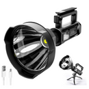 Torcia LED Ricaricabile con Powerbank e Treppiede - 4 Modalità di Illuminazione