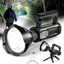 Torcia LED Ricaricabile con Powerbank e Treppiede - 4 Modalità di Illuminazione