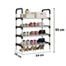 Scarpiera in Acciaio Inox con 5 Ripiani - Supporto Premium per Organizzare le Scarpe