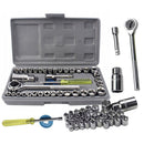 Set Chiavi a Bussola in Metallo con Cricchetto 40 Pezzi – Kit Professionale Completo con Valigetta Organizzata