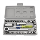 Set Chiavi a Bussola in Metallo con Cricchetto 40 Pezzi – Kit Professionale Completo con Valigetta Organizzata