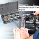 Set Chiavi a Bussola in Metallo con Cricchetto 40 Pezzi – Kit Professionale Completo con Valigetta Organizzata