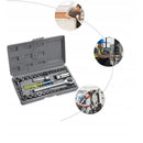 Set Chiavi a Bussola in Metallo con Cricchetto 40 Pezzi – Kit Professionale Completo con Valigetta Organizzata