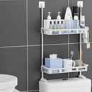Supporto Multifunzione con 2 Ripiani per Bagno e Cucina – Organizer Compatto per una Conservazione Efficiente