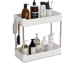 Supporto Multifunzione con 2 Ripiani per Bagno e Cucina – Organizer Compatto per una Conservazione Efficiente