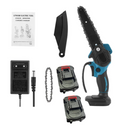 Mini Motosega elettrica Portatile 24V, 6 pollici con una catena e 2 batterie