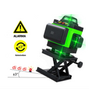 Livella laser 4D CON 16 linee, 4 raggi x 360 gradi, Linee verdi, Raggio d'azione 25m, Precisione ± 2mm/10m, Autolivellamento, Angolo retto, Batterie 2 x 4000 mAh 4.2V, Telecomando