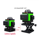 Livella laser 4D CON 16 linee, 4 raggi x 360 gradi, Linee verdi, Raggio d'azione 25m, Precisione ± 2mm/10m, Autolivellamento, Angolo retto, Batterie 2 x 4000 mAh 4.2V, Telecomando