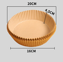 Set 100 carte da forno per friggitrice ad aria, usa e getta, 16x20x4.5 cm, Marrone