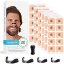 Kit 30 cerotti nasali antirussamento, respirazione facile, aumentano l'apporto di ossigeno e migliorano la qualità del sonno