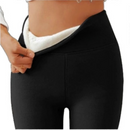 Leggings Felpati Donna per la Stagione Fredda – Termici, Elasticizzati, Fodera in Pelliccia Bianca Morbida, Vita Alta e Tessuto Traspirante Premium