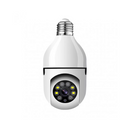 Set 2 Telecamere di Sorveglianza WiFi a Lampadina 355° Full HD con Angolo Panoramico, Sensore di Movimento e Funzione Audio Bidirezionale