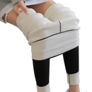 Leggings Felpati Donna per la Stagione Fredda – Termici, Elasticizzati, Fodera in Pelliccia Bianca Morbida, Vita Alta e Tessuto Traspirante Premium
