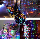 Set 2 Catene Luminose di Natale Multicolor 100m | 500 LED con Giochi di Luce | Interno/Esterno | IP44