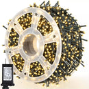 Luci di Natale a Rotolo | 100 m | LED Bianco Caldo | 8 Modalità di Luce | IP44 | Interno/Esterno Riparato