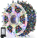Set 2 Catene Luminose di Natale Multicolor 100m | 500 LED con Giochi di Luce | Interno/Esterno | IP44